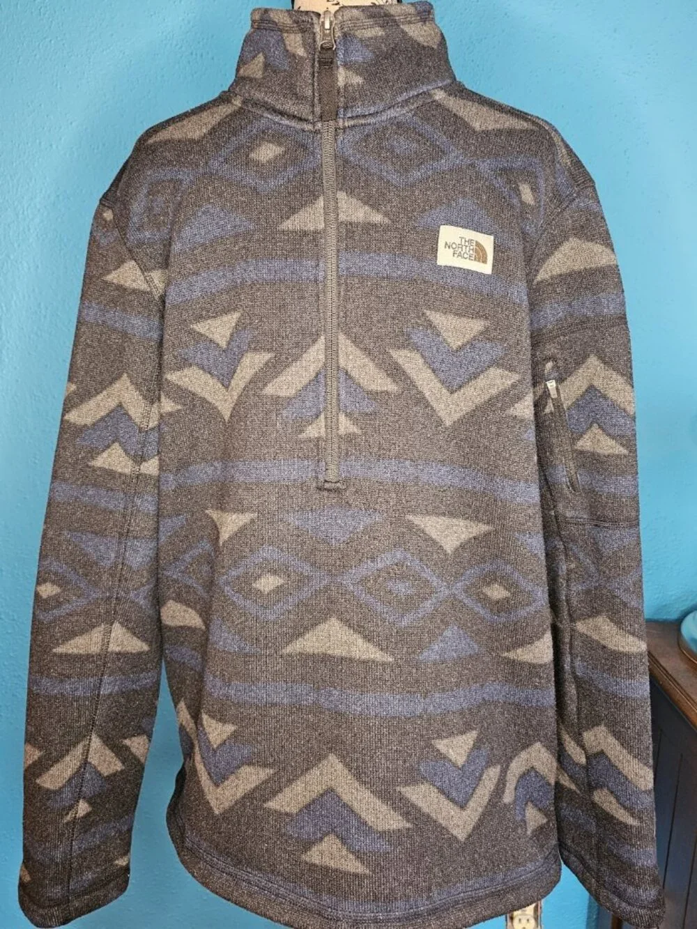 The North Face Men's Gordon Lyons Novelty 1/2 Zip Fleece Aztec Geometric, L